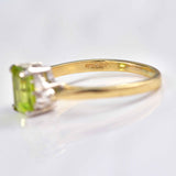 Ellibelle Jewellery Peridot & Diamond 9ct Gold Seven-Stone Ring