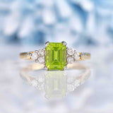 Ellibelle Jewellery Peridot & Diamond 9ct Gold Seven-Stone Ring