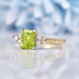 Ellibelle Jewellery Peridot & Diamond 9ct Gold Seven-Stone Ring