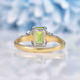 Ellibelle Jewellery Peridot & Diamond 9ct Gold Seven-Stone Ring