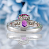 Ellibelle Jewellery Pink Tourmaline & Diamond 18ct White Gold Ring