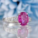 Ellibelle Jewellery Pink Tourmaline & Diamond 18ct White Gold Ring
