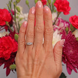 Ellibelle Jewellery Platinum 1 Carat Princess-Cut Diamond Three-Stone Trilogy Ring