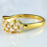 Ellibelle Jewellery Princess & Brilliant Cut Diamond 18ct Gold Dress Ring (0.46cts)