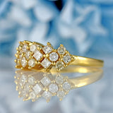 Ellibelle Jewellery Princess & Brilliant Cut Diamond 18ct Gold Dress Ring (0.46cts)