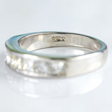 Ellibelle Jewellery Princess-Cut Diamond 18ct White Gold Half-Eternity Wedding Band Ring (1.05cts)