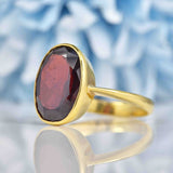 Ellibelle Jewellery Pyrope Garnet 18k Gold Solitaire Ring (6.55ct)