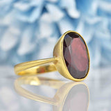 Ellibelle Jewellery Pyrope Garnet 18k Gold Solitaire Ring (6.55ct)