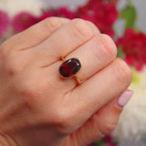 Ellibelle Jewellery Pyrope Garnet 18k Gold Solitaire Ring (6.55ct)