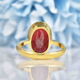 Ellibelle Jewellery Pyrope Garnet 18k Gold Solitaire Ring (6.55ct)