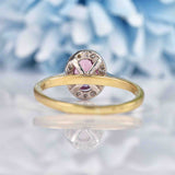 Ellibelle Jewellery Rhodolite Garnet & Diamond 9ct Gold Halo Ring