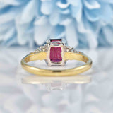 Ellibelle Jewellery Rhodolite Garnet & Diamond 9ct Gold Seven-Stone Ring