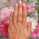 Ellibelle Jewellery Ruby & Diamond 9ct Gold Wavy Stacking Band Ring