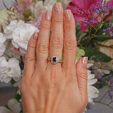 Ellibelle Jewellery Sapphire & Diamond 18ct Gold Cluster Ring