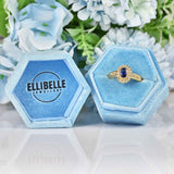 Ellibelle Jewellery Sapphire & Diamond 18ct Gold Cluster Ring
