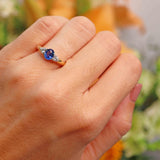 Ellibelle Jewellery Sapphire & Diamond 18ct Gold Three-Stone Engagement Ring (0.80cts)