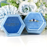 Ellibelle Jewellery Sapphire & Diamond 18ct Gold Three-Stone Trilogy Ring (0.80cts)