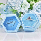 Ellibelle Jewellery Sapphire & Diamond 18ct White Gold Cluster Engagement Ring