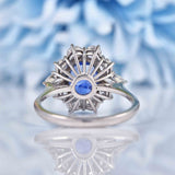 Ellibelle Jewellery Sapphire & Diamond 18ct White Gold Cluster Engagement Ring