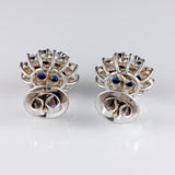 Ellibelle Jewellery Sapphire & Diamond 18ct White Gold Cluster Stud Earrings