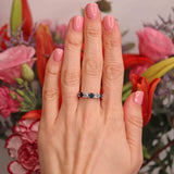 Ellibelle Jewellery Sapphire & Diamond 18ct White Gold Five-Stone Band Ring