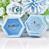 Ellibelle Jewellery Sapphire & Diamond 18ct White Gold Oval Cluster Ring (0.44ct)