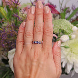 Ellibelle Jewellery Sapphire & Diamond 18ct White Gold Seven-Stone Ring