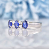 Ellibelle Jewellery Sapphire & Diamond 18ct White Gold Seven-Stone Ring