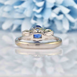 Ellibelle Jewellery Sapphire & Diamond 18ct White Gold Three-Stone Engagement Ring
