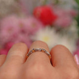 Ellibelle Jewellery Sapphire & Diamond 9ct Gold Geometric Stacking Band Ring