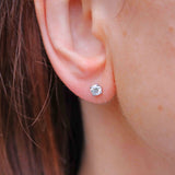 Ellibelle Jewellery Tiffany & Co Platinum 0.60ct Diamond Solitaire Stud Earrings
