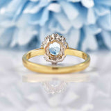 Ellibelle Jewellery Topaz & Diamond 9ct Gold Oval Cluster Ring