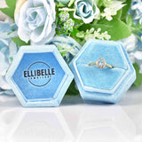 Ellibelle Jewellery Topaz & Diamond 9ct Gold Oval Cluster Ring