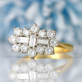 Ellibelle Jewellery Vari-Cut Diamond 18ct Gold Cluster Ring (1.22cts)