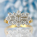 Ellibelle Jewellery Vari-Cut Diamond 18ct Gold Cluster Ring (1.22cts)