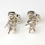 Ellibelle Jewellery Vari-Cut Diamond 18ct White Gold Heart-Shaped Stud Earrings