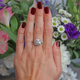 Ellibelle Jewellery Vari-Cut Diamond 18ct White Gold Square Cluster Ring (1.05ct)