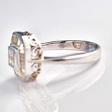 Ellibelle Jewellery Vari-Cut Diamond 18ct White Gold Square Cluster Ring (1.05ct)
