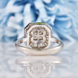 Ellibelle Jewellery Vari-Cut Diamond 18ct White Gold Square Cluster Ring (1.05ct)