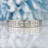 Ellibelle Jewellery Vari-Cut Diamond & Platinum Half-Eternity Wedding Band Ring (1.00ct)