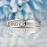 Ellibelle Jewellery Vari-Cut Diamond & Platinum Half-Eternity Wedding Band Ring (1.00ct)