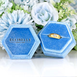 Ellibelle Jewellery Victorian 18ct Gold Diamond Starburst Solitaire Gypsy Ring