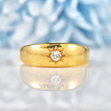 Ellibelle Jewellery Victorian Diamond 22ct Gold Starburst Gypsy Ring - Birmingham 1900