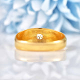 Ellibelle Jewellery Victorian Diamond 22ct Gold Starburst Gypsy Ring - Birmingham 1900
