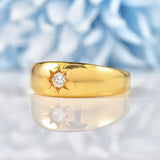 Ellibelle Jewellery Victorian Diamond 22ct Gold Starburst Gypsy Ring - Birmingham 1900