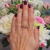 Ellibelle Jewellery Victorian Ruby, Diamond & Pearl 18ct Gold Ring
