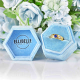Ellibelle Jewellery Victorian Sapphire & Diamond 18ct Gold Gypsy Ring