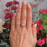 Ellibelle Jewellery Vintage 1 Carat Diamond 18ct Gold Daisy Cluster Ring