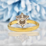 Ellibelle Jewellery Vintage 1 Carat Diamond 18ct Gold Daisy Cluster Ring