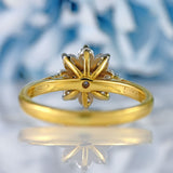Ellibelle Jewellery Vintage 18ct Gold Diamond Daisy Cluster Ring (0.52cts)